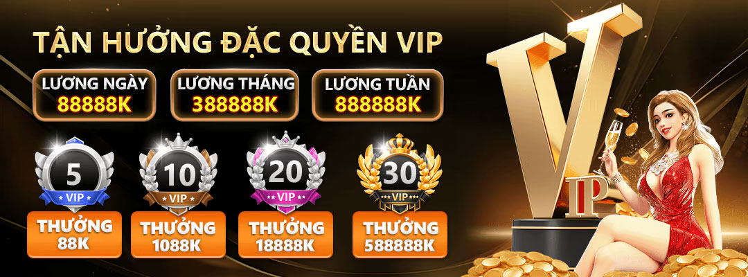 Tận hưởng đặc quyền VIP 56Win thưởng hàng tuần, hàng tháng
